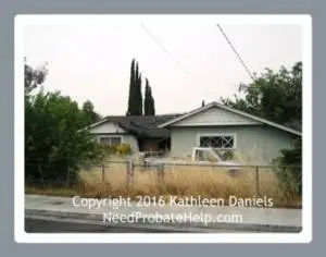 Probate Homes, Photo of a Fire Damaged Home probate homes, Alum Rock Probate Home listed by Kathleen Daniels