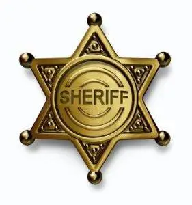 Sheriff Eviction, image of a gold sheriff badge on a white background Sheriff Eviction, Sheriff Enforcing Eviction in California