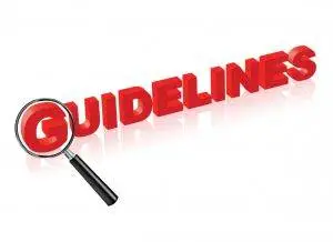 Probate homes, Guidelines in Red on a White Background with a magnifying glass on top of the G Probate homes, Showing homes must following COVID guidelines